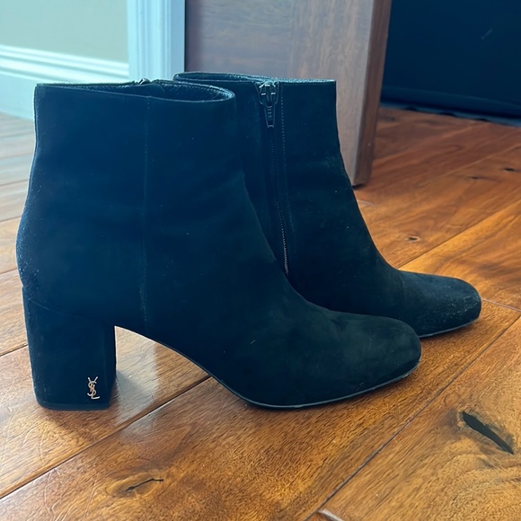 Saint Laurent Suede Booties - Picture 2 of 7